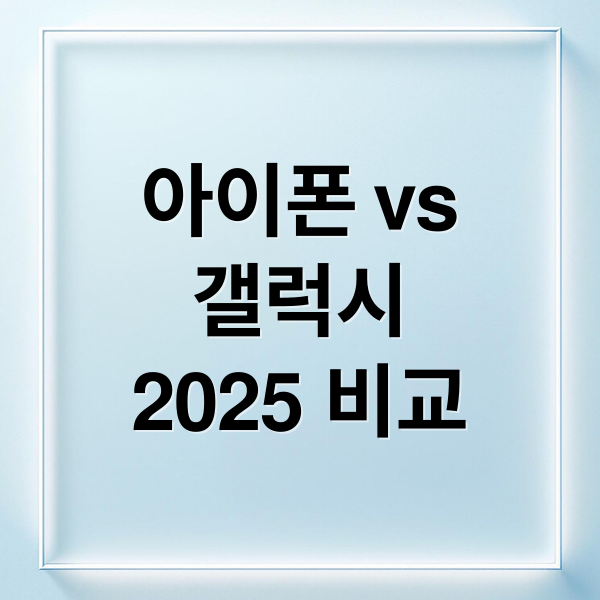 아이폰 vs
갤럭시
2025 비교 (아이폰 17살까? 갤럭시 살까?)