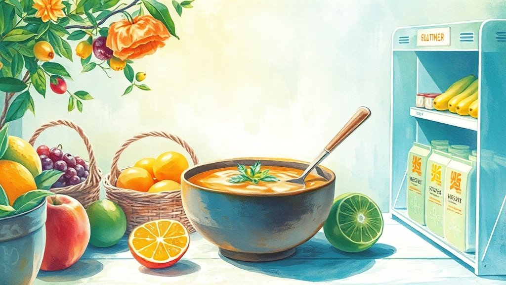 가성비 보양식 선택 가이드 (watercolor 스타일)