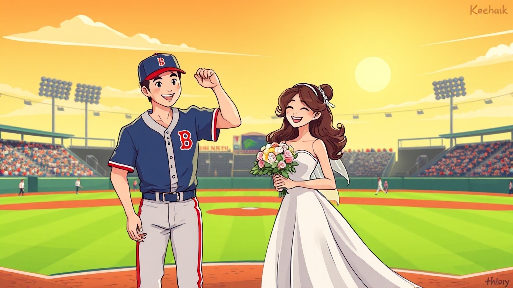 하주석-김연정 결혼 발표 (cartoon 스타일)