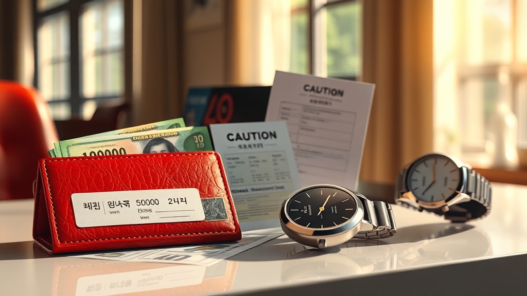 비용, 과태료, 유효기간 정리 (realistic 스타일)