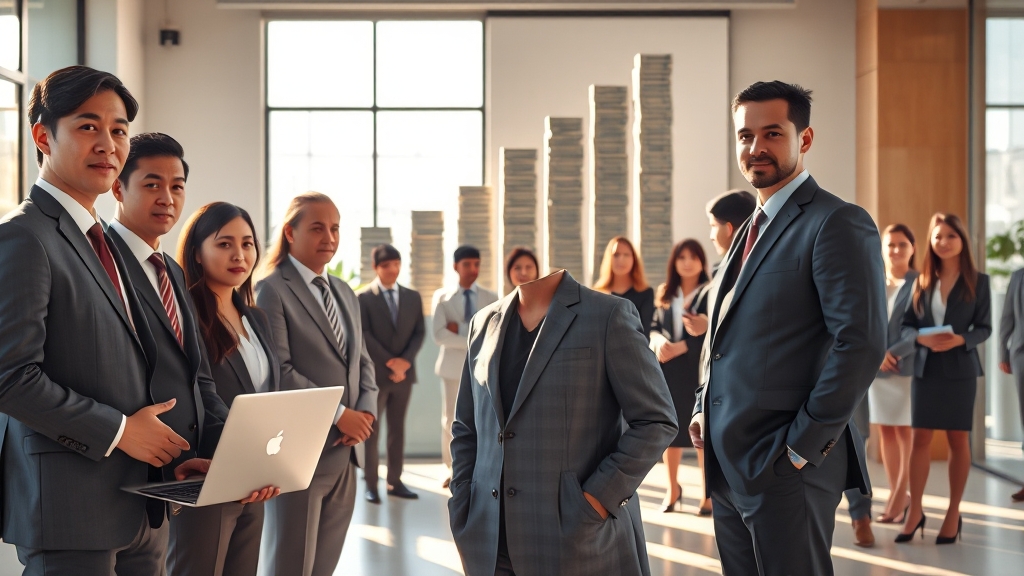 지주회사 vs 계열사 연봉 (realistic 스타일)