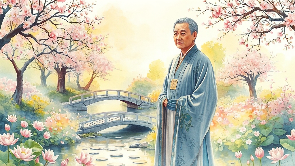 천리포 수목원, 어떤 곳인가요? (watercolor 스타일)