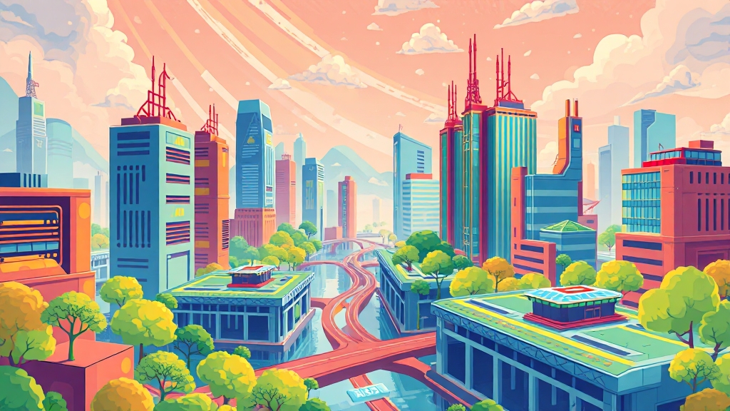 SK그룹, AI 데이터센터에 모든 역량 집중 (cartoon 스타일)