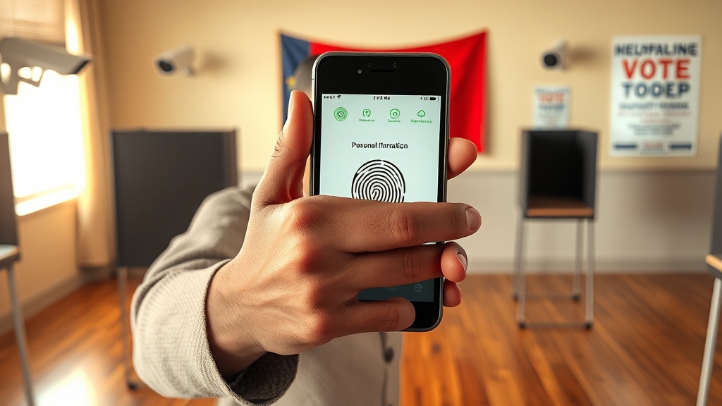 모바일 신분증 인증 절차 및 보안 (realistic 스타일)