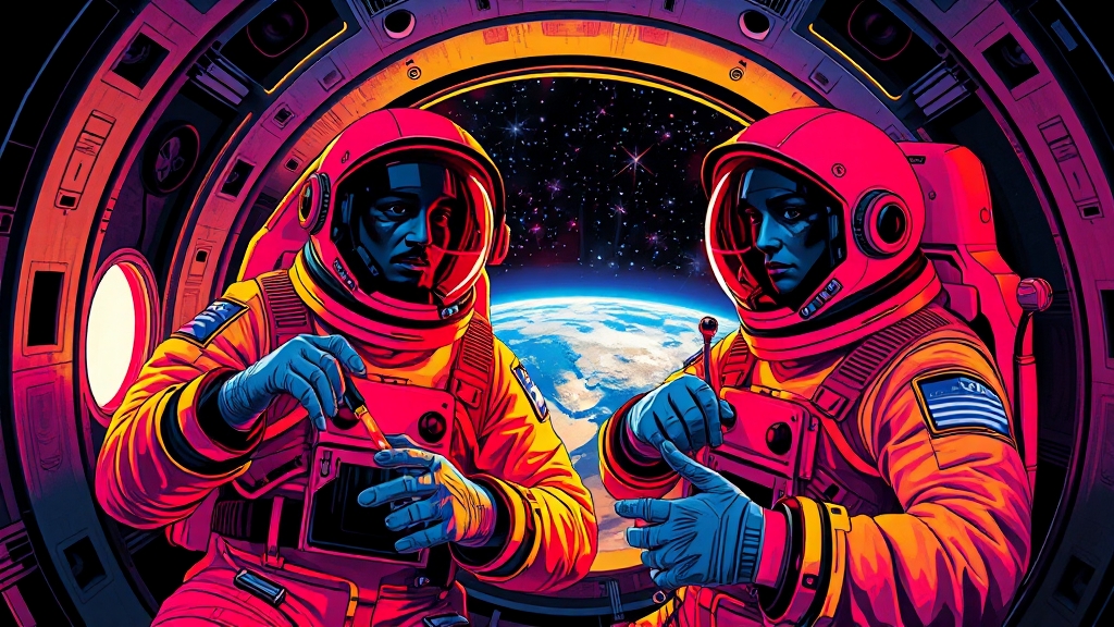 우주인의 정의와 역할 (popart 스타일)