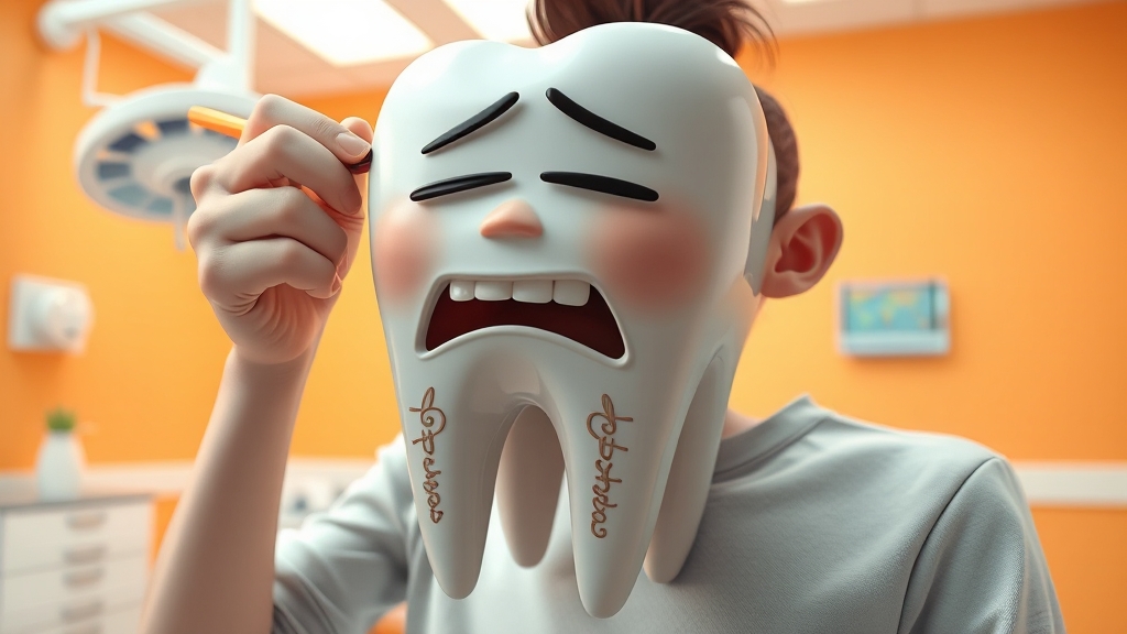 치경부 마모, 무엇일까요? (illustration 스타일)