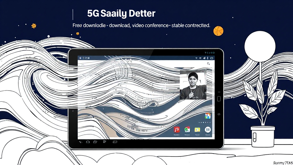 5G 지원 및 네트워크 성능 (illustration 스타일)