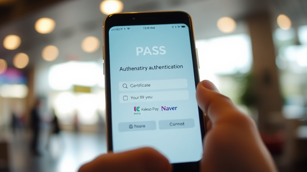 PASS 본인인증 오류 시 대체 인증 방법 (realistic 스타일)