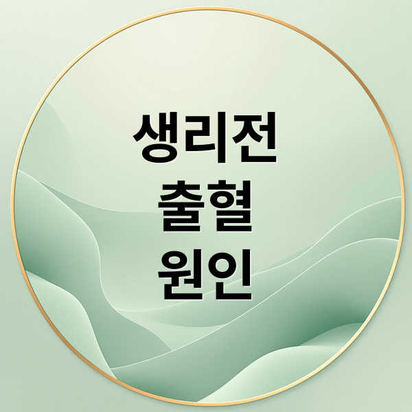 생리전
출혈
원인 (생리전 피임약 출혈)