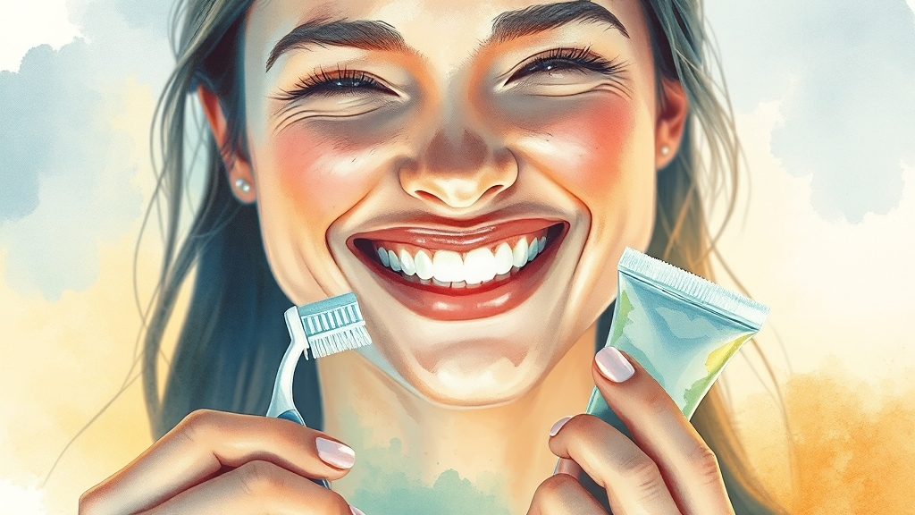 잇몸 건강, 지금부터 시작하세요! (watercolor 스타일)