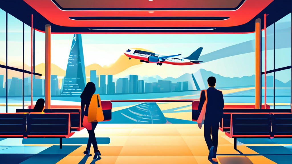 베트남 LCC 항공권, 알뜰 여행의 시작 (illustration 스타일)