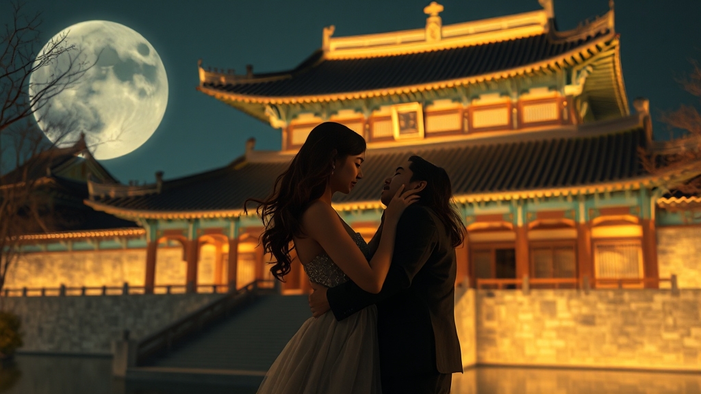 빛나는 가을밤을 경복궁에서! (realistic 스타일)