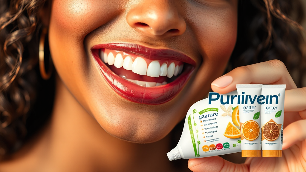 퓨리븐 가루치약 구매 정보 (realistic 스타일)