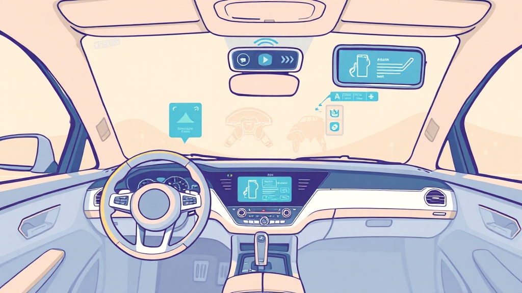 ADAS 및 안전 시스템 (cartoon 스타일)