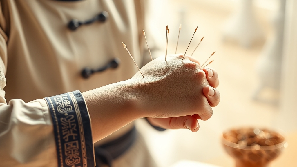 한의학적 접근과 치료법 (realistic 스타일)