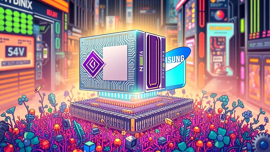 HBM 시장 현황과 삼성, SK 수혜 전망 (cartoon 스타일)