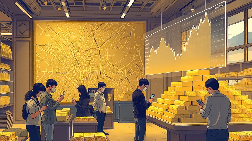 지역별 금 시세 확인 및 거래 요령 (illustration 스타일)