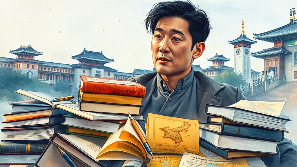 학문적 깊이, 정책적 통찰 (watercolor 스타일)