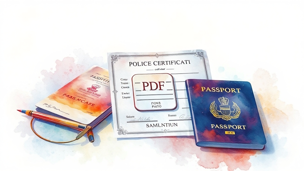 온라인 발급, 이렇게 준비하세요! (watercolor 스타일)