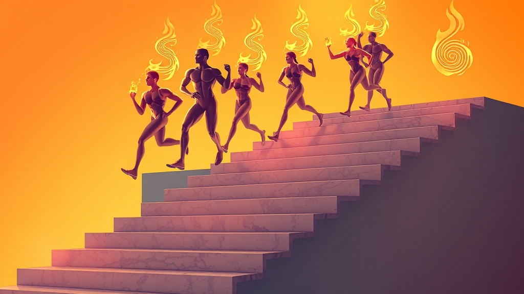 칼로리 소모 및 다이어트 효과 (illustration 스타일)