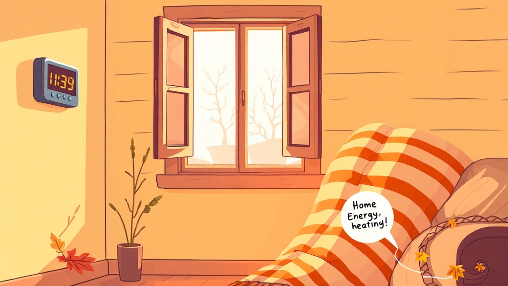 생활 습관 개선, 난방비 절약의 시작 (cartoon 스타일) (재시도)