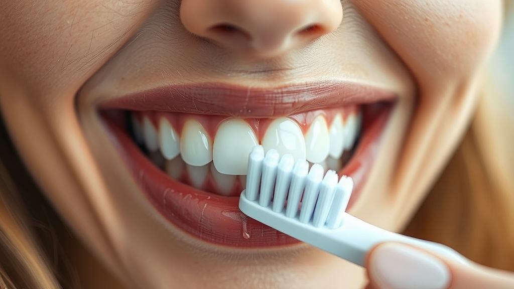 치아 착색 원인 및 예방 (realistic 스타일)