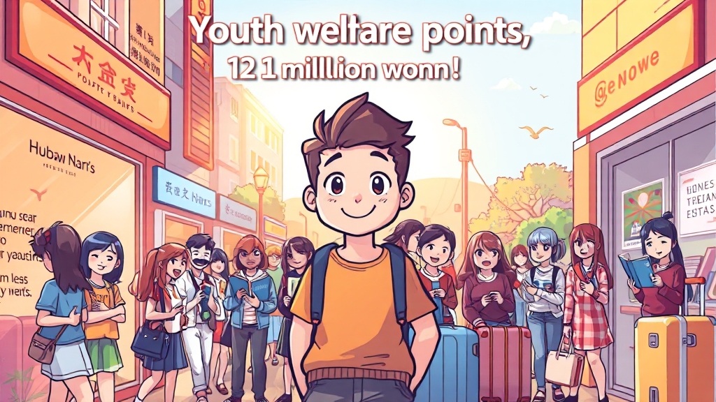 청년복지포인트, 왜 중요할까요? (cartoon 스타일)