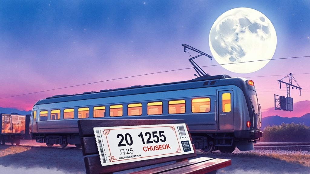2025 추석 예매 일정 (watercolor 스타일)