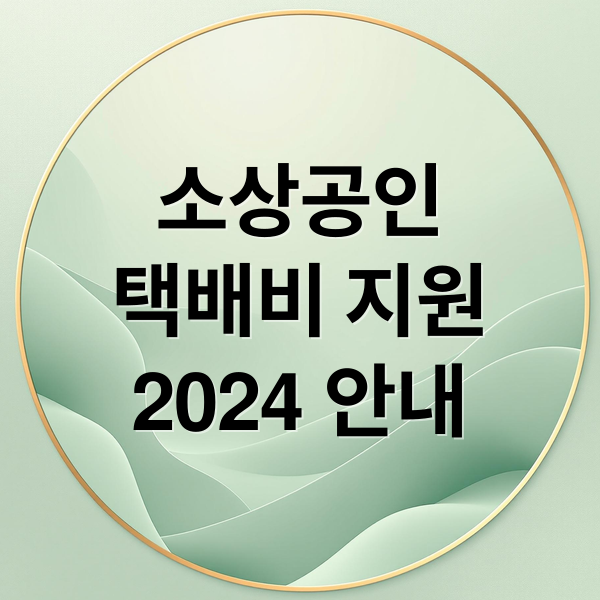소상공인
택배비 지원
2024 안내 (소상공인 택배비 지원사업)