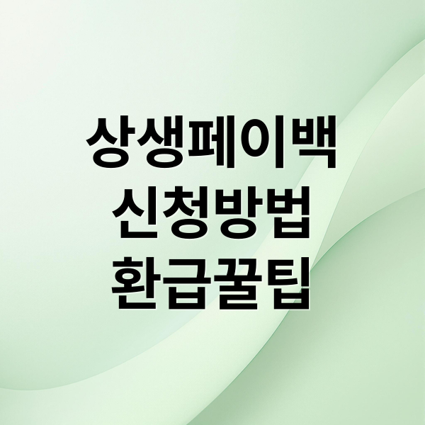 상생페이백
신청방법
환급꿀팁 (디지털 온누리상품권 상생페이백 사용처)