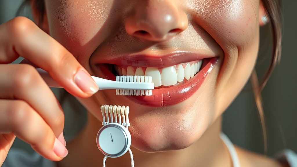 잇몸 질환 예방, 칫솔질부터 제대로! (realistic 스타일)