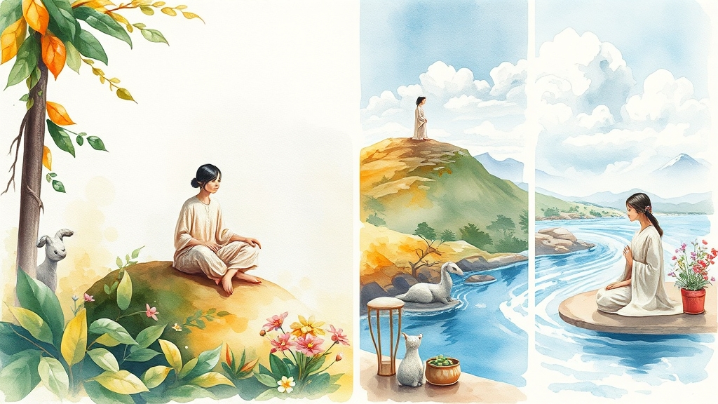 에겐/테토 유형별 특징 (watercolor 스타일)