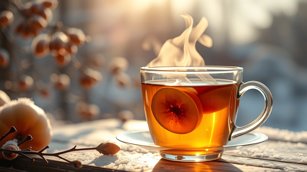 모과차 만들기: 모과청 활용법 (realistic 스타일)