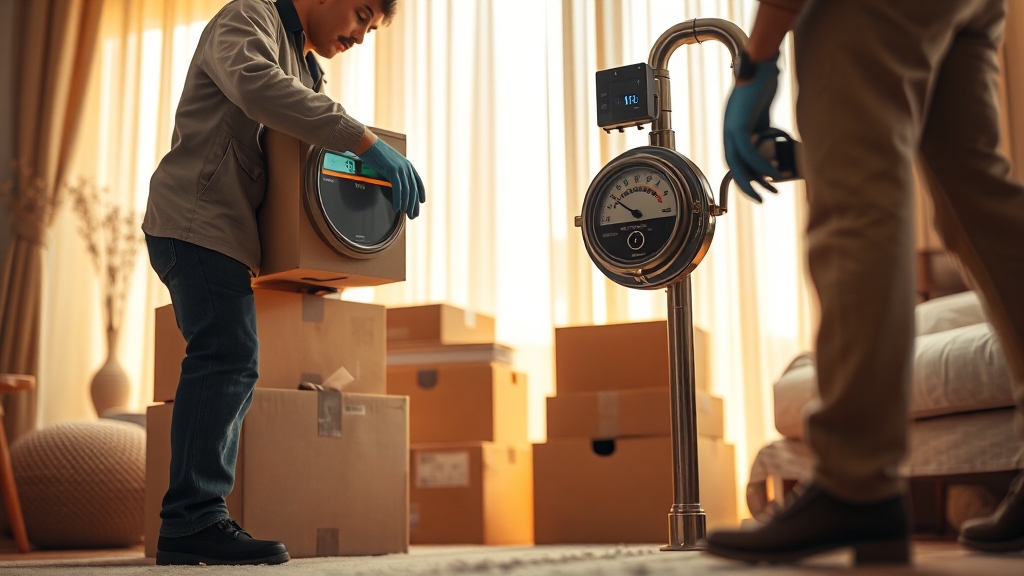 도시가스 이사, 필수 절차 (realistic 스타일)