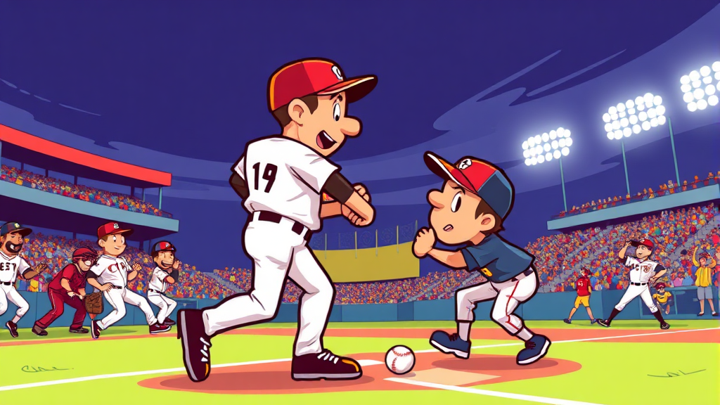 WBC 단기전, 전략의 중요성 재조명 (cartoon 스타일)