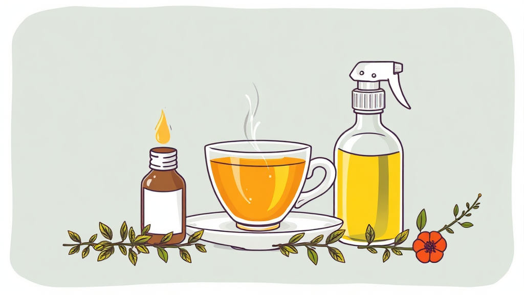 오레가노 오일 다양한 활용법 (illustration 스타일)