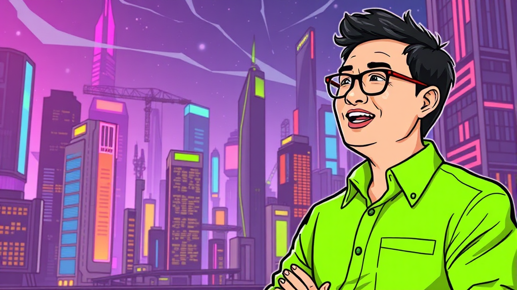 AI 혁명의 선두주자 (cartoon 스타일)