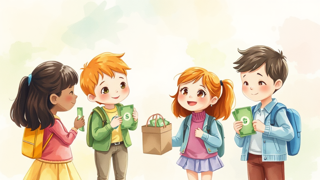 초등학생 체크카드, 정말 가능? (watercolor 스타일)