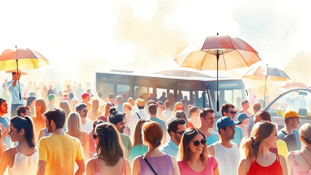 축제 방문 TIP (watercolor 스타일)