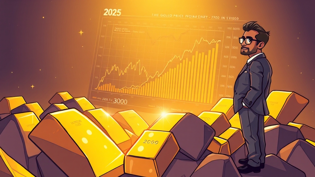 2025년 금값, 얼마나 오를까? (cartoon 스타일)