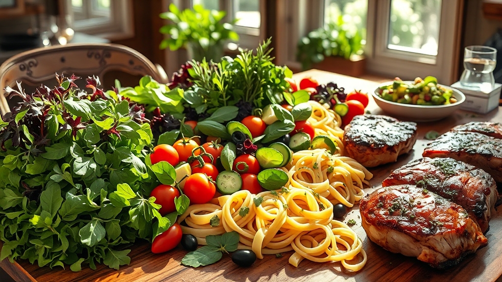 루꼴라 vs 다른 허브 채소 (realistic 스타일)