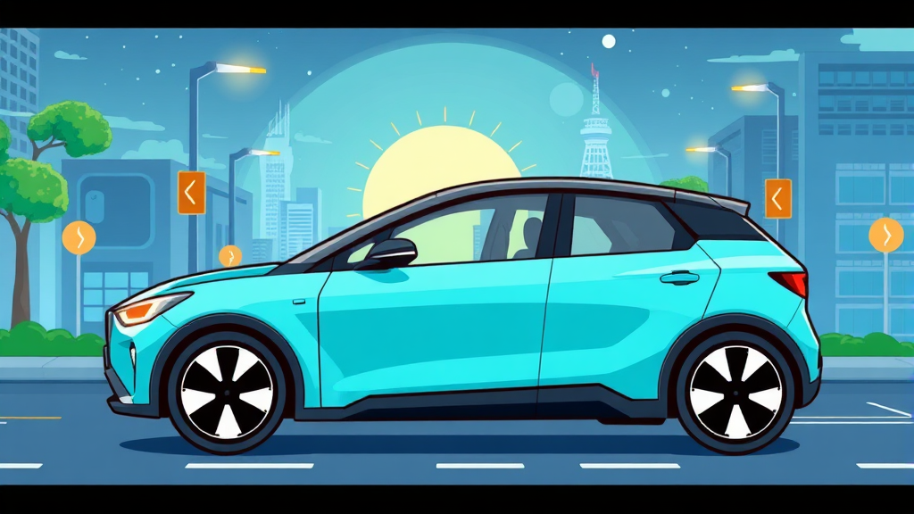 전기차 보조금 적용 정보 (cartoon 스타일)