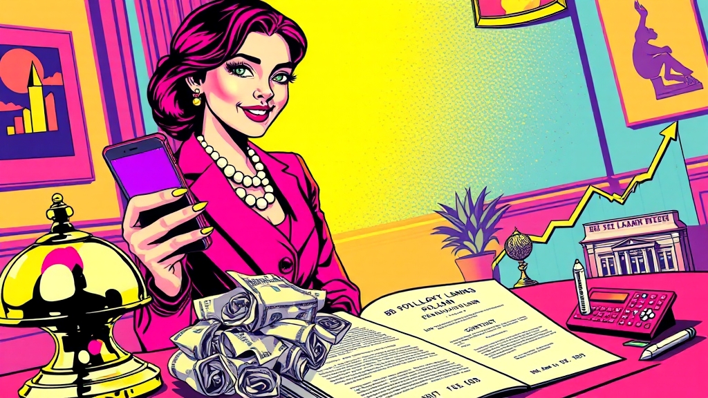 대출 금액과 상환 조건 (popart 스타일)