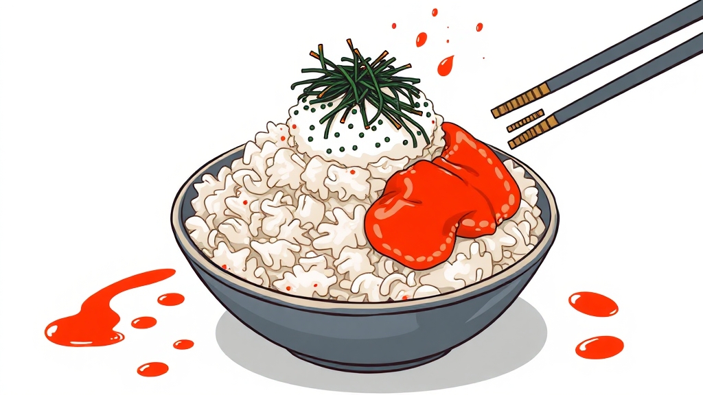 낙지덮밥, 왜 좋을까? (illustration 스타일)