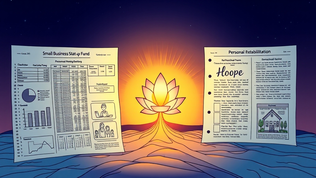 새출발기금 vs 개인회생, 뭐가 다를까요? (illustration 스타일)