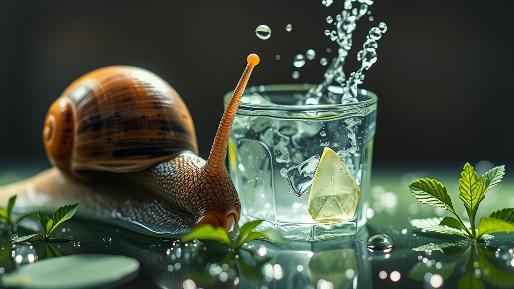 다슬기즙, 주요 성분은? (realistic 스타일)