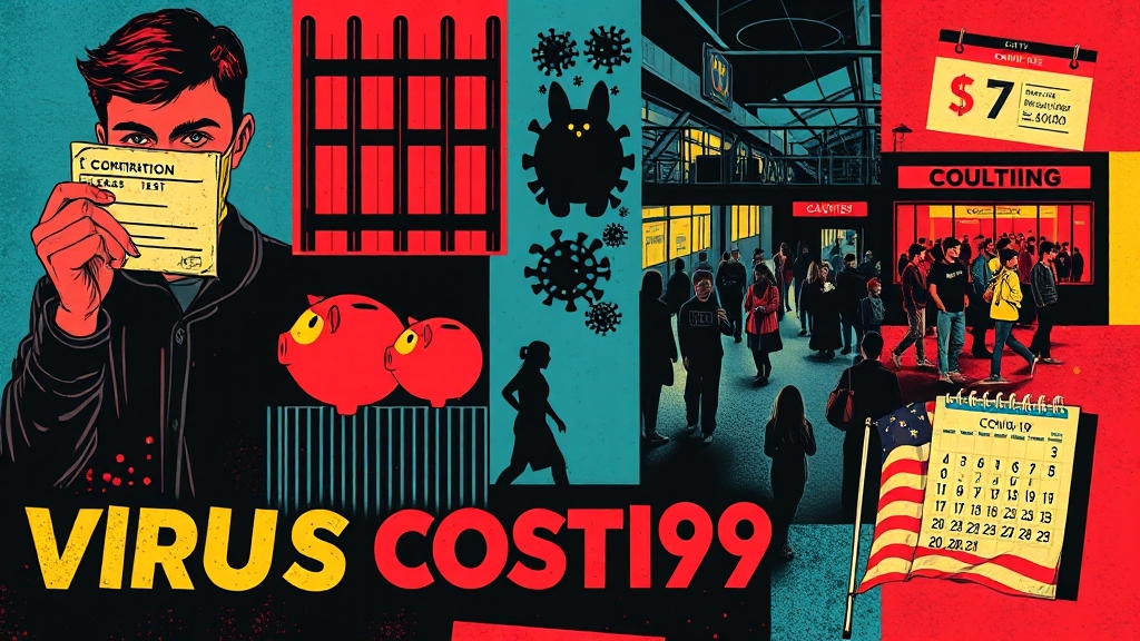 확진 시 격리 기준 및 검사 비용 (popart 스타일)