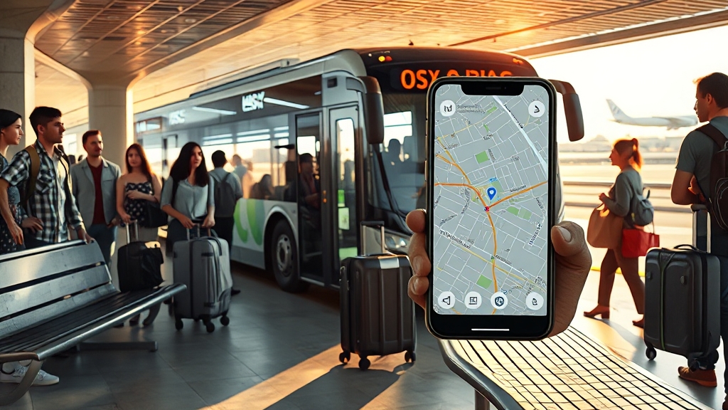 공항버스 예약 앱, 왜 써야 할까요? (realistic 스타일)