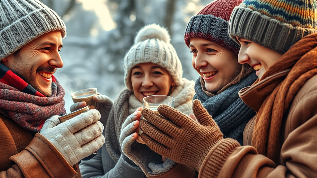 따뜻하게! 옷차림 & 보온 유지 (realistic 스타일)