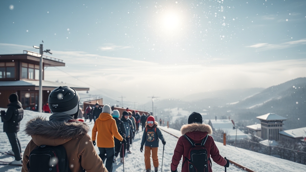 스키장 개장 비교 (realistic 스타일)